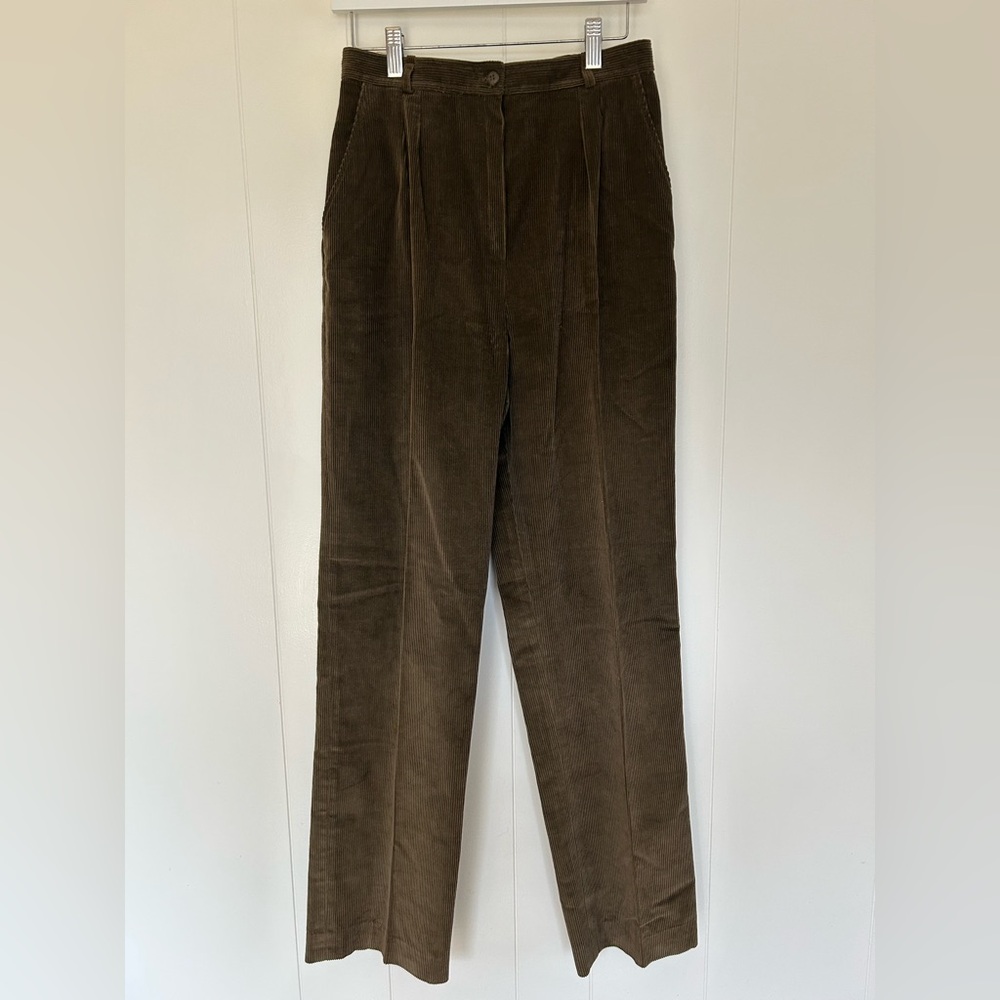 Vintage Chocolate Brown Corduroy High Rise Pants